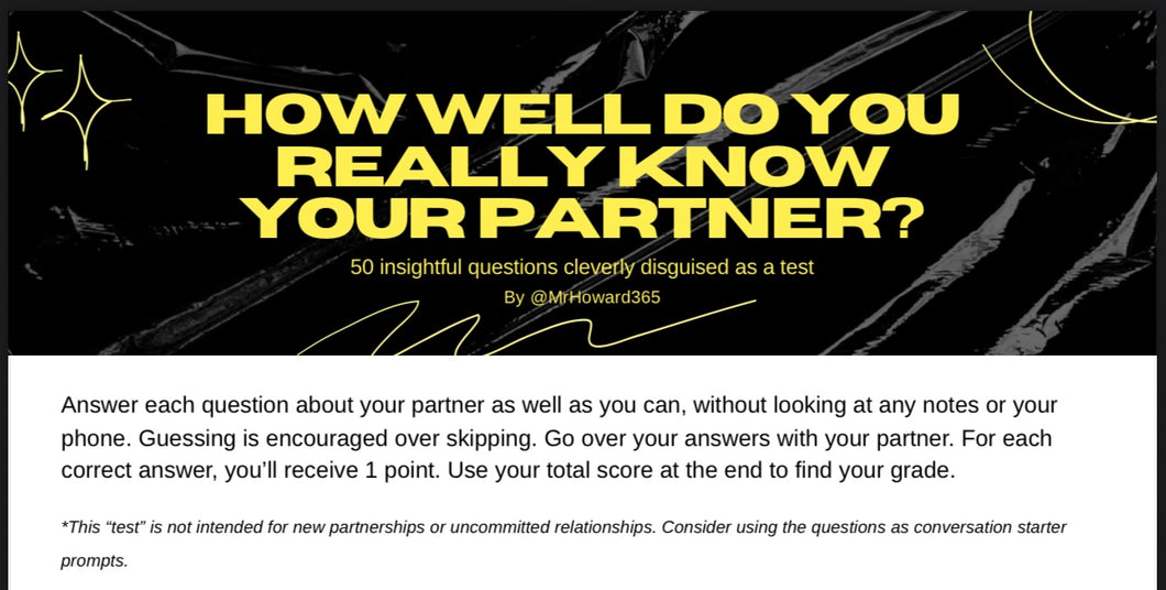 Relationship Test (free digital download)